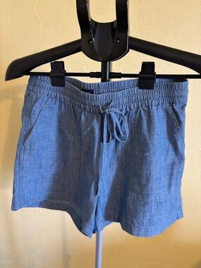 J. Crew Light Blue High-Waist Drawstring Shorts